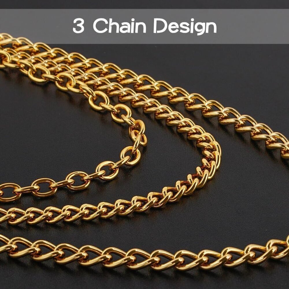 Gold/Silver Customizable Pocket Watch Chain 14 Inch Alloy Link with Lobster Clas - Picture 5 of 7